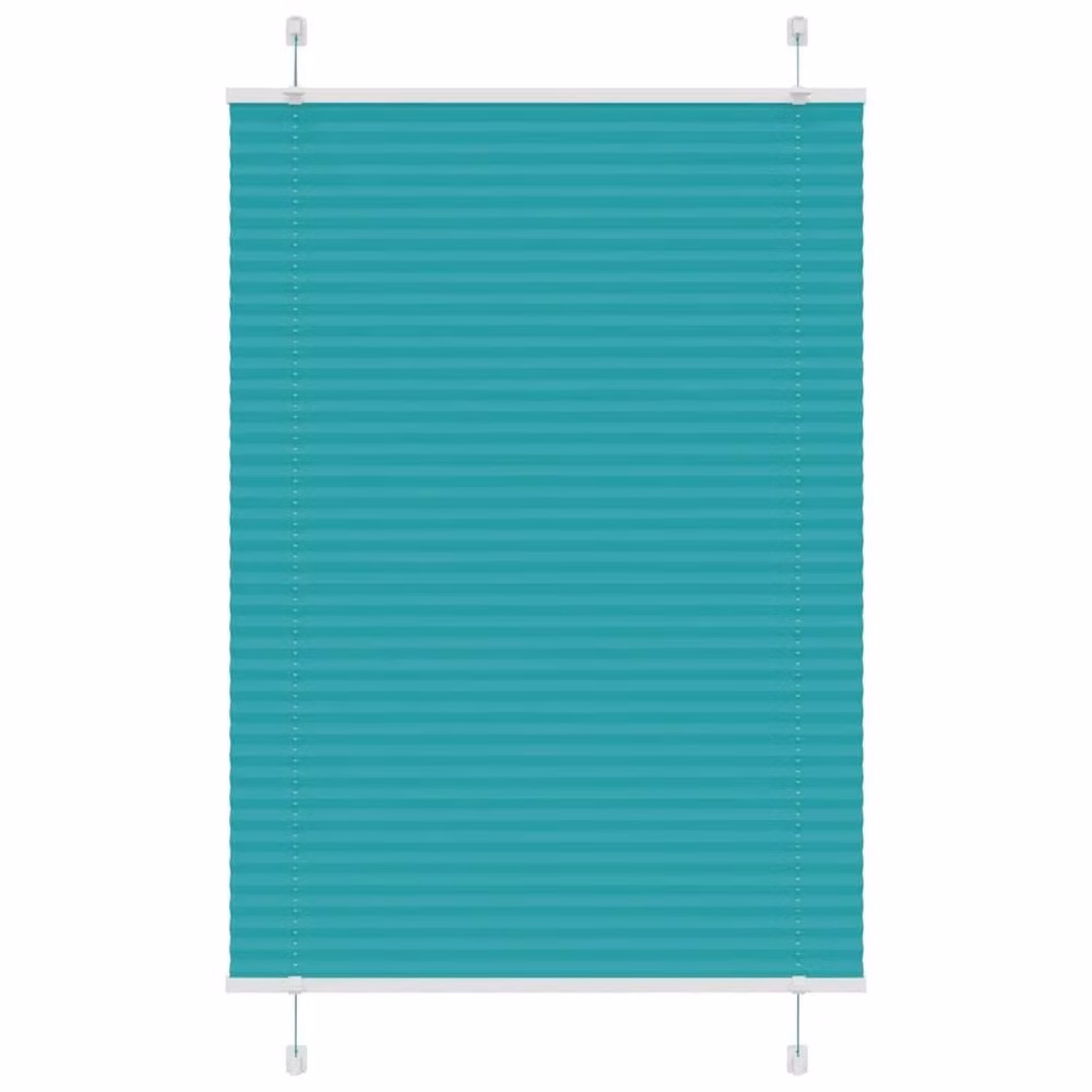 Berkfield Home Single Pleat Blind in Petrol Green, W: 85 cm, H: 100 cm