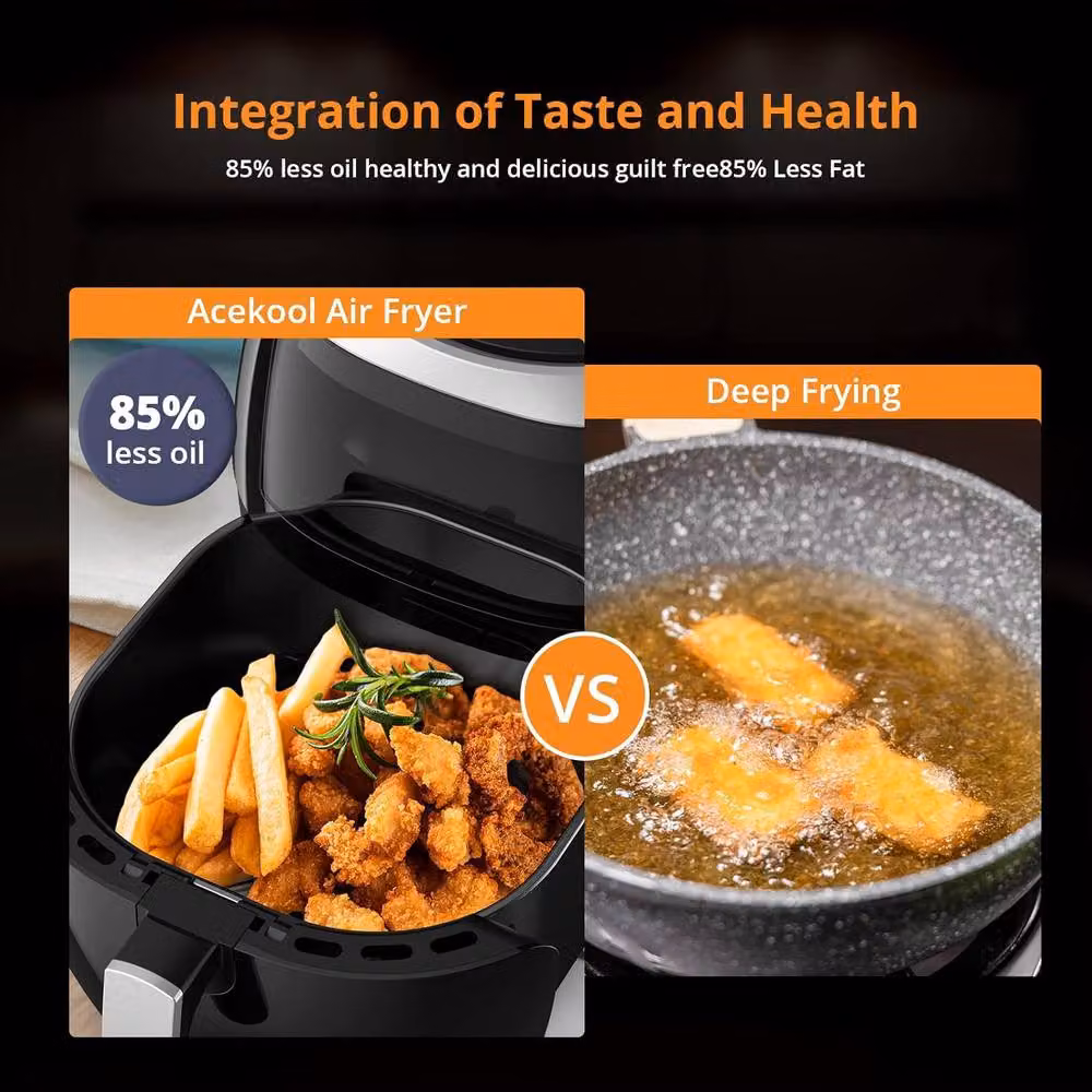 London Boutique 8L Digital 8-in-1 Air Fryer Oven with 1800W 360 Degree Hot Air Circulation in Black – 5