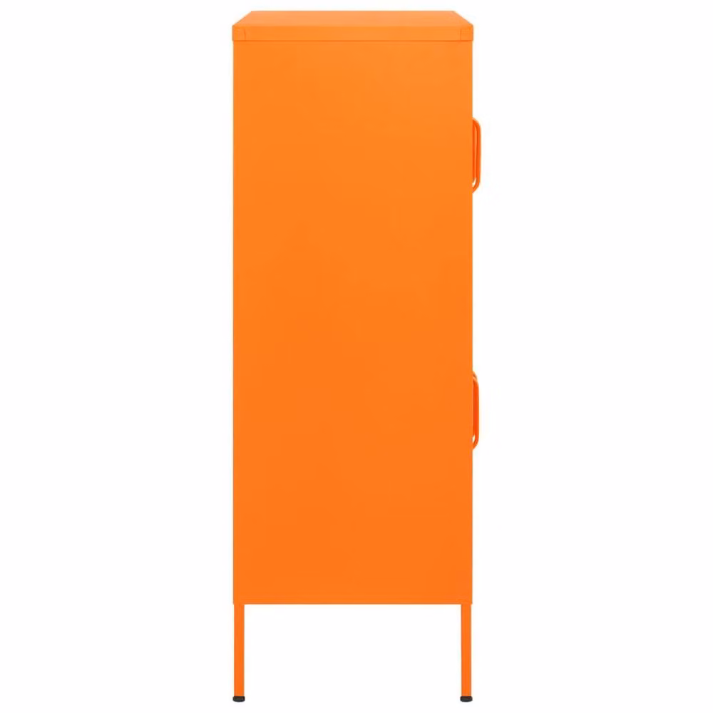 Berkfield Home Orange Steel Freestanding Storage Cabinet with Hinged Doors, W/D/H: 80 x 35 x 101.5 cm – 2