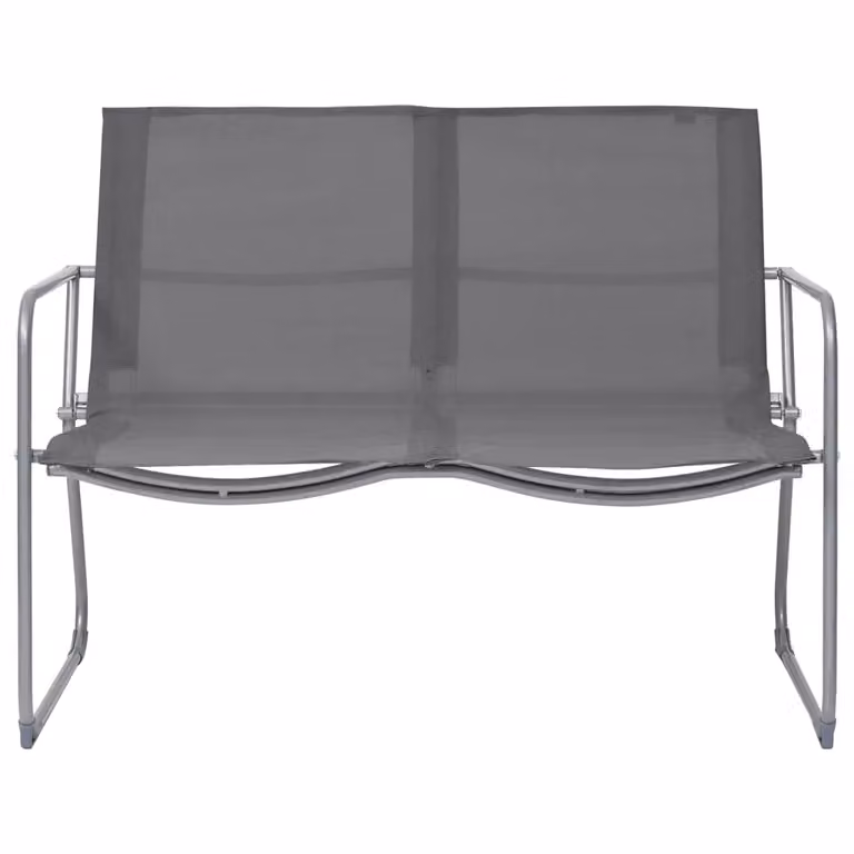 Berkfield Home 4 Piece Garden Lounge Set in Grey Fabric and Steel