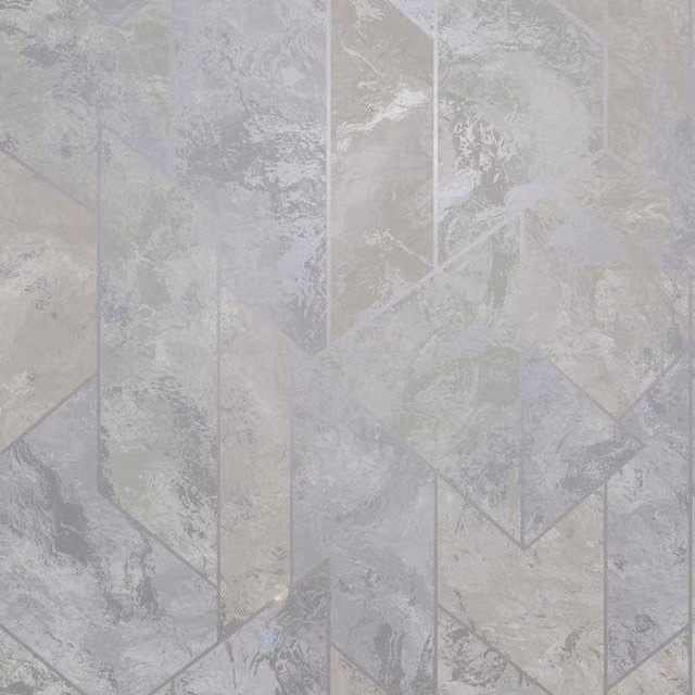 Holden Decor Zarci Grey Abstract Geometric Modern Vinyl Wallpaper