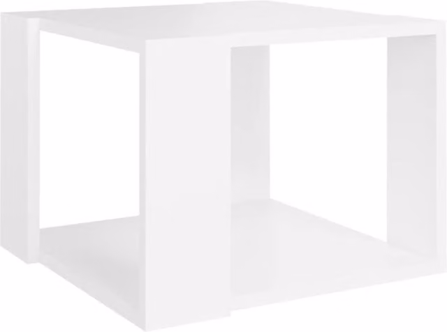 Berkfield Home Modern White Square Coffee Table, W/D/H: 40 x 40 x 30 cm