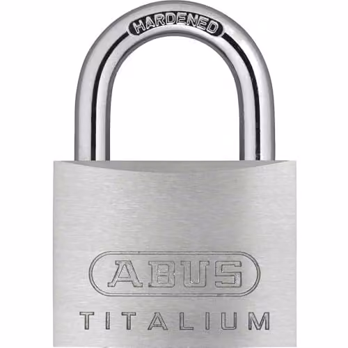 ABUS 54TI/50 Titalium Aluminium Padlock in White and Silver, 50mm