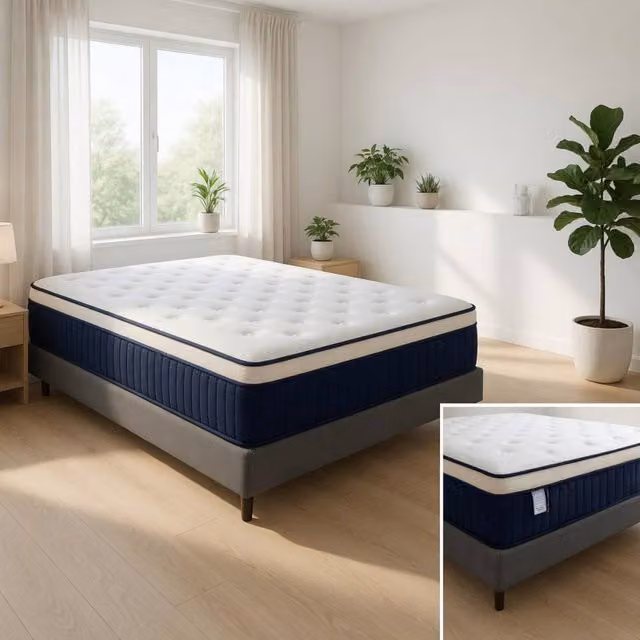 Artesa Soul Medium-Firm Euro Top Hybrid Double Mattress in White, W/D/H: 140 x 200 x 32 cm – 1