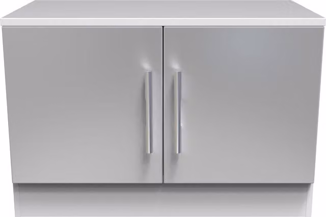 Ready Assembled 2 U Trent Compact 2 Door TV and Media Unit in Mid Grey – 1