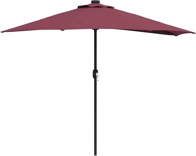 Berkfield Home Garden Parasol in Bordeaux Red with Aluminium Frame and Polyester Fabric