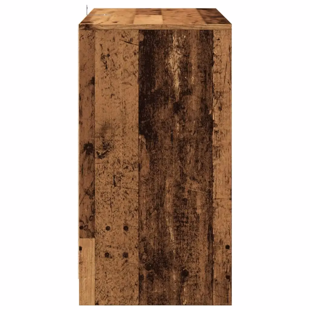 Berkfield Home Rustic Old Wood Sideboard in Brown, W/D/H: 70 x 41 x 75 cm – 4