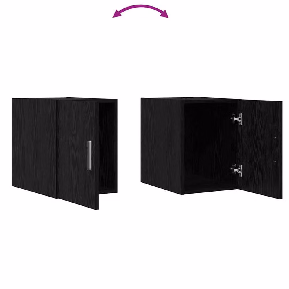 Berkfield Home Wall Mounted Cabinet in Black Oak, W/D/H: 30 x 42.5 x 40 cm – 6