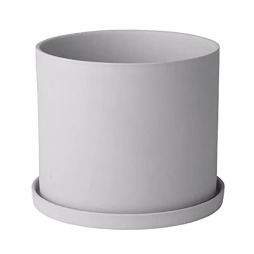 Blomus Nona Porcelain Herb Pot in Micro Chip Grey W/D/H: 15.0 x 15.0 x 12.5 cm