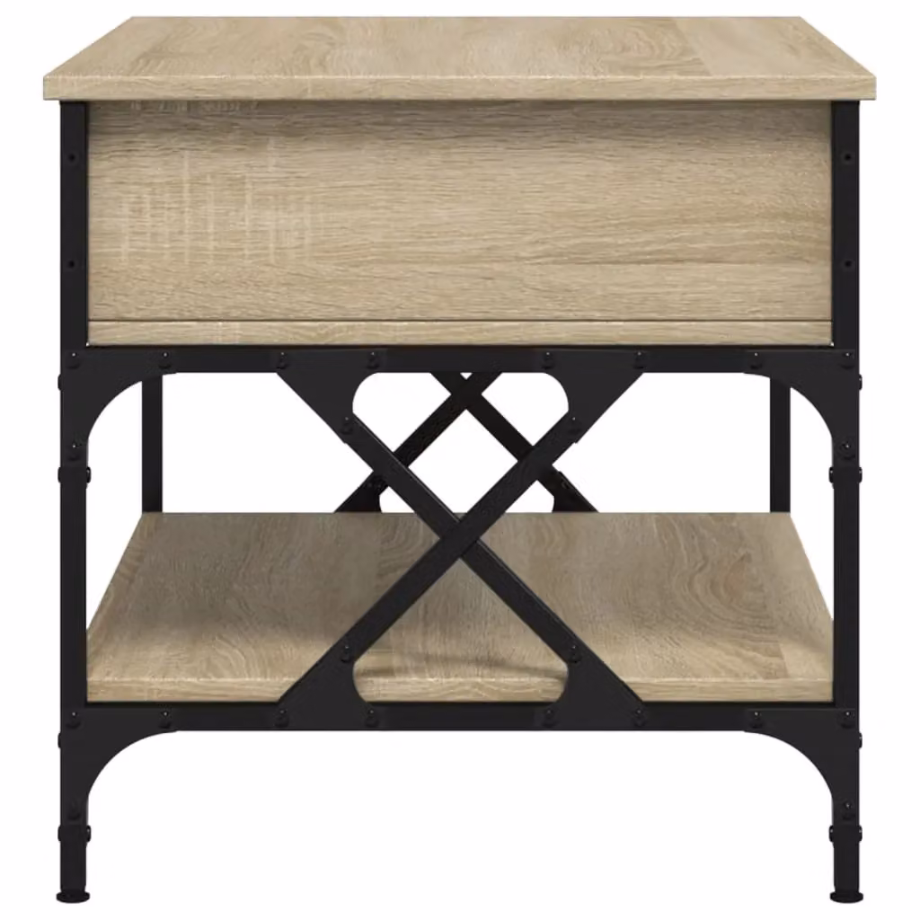 Berkfield Home Sonoma Oak Coffee Table in Brown with Lift Mechanism, W/D/H: 70 x 50 x 50 cm – 3