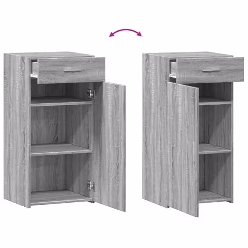 vidaXL Modern Grey Sonoma Sideboard Storage Cabinet for your Living Room – 4
