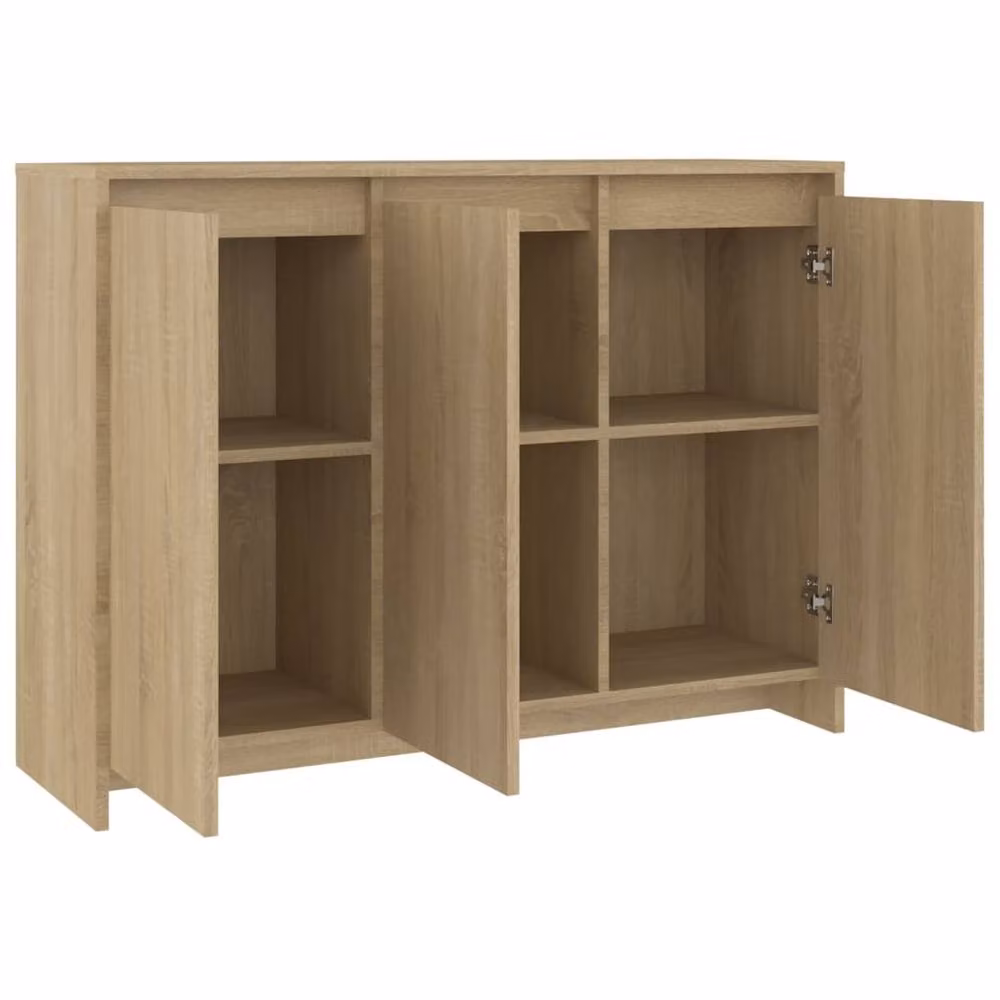 Berkfield Home Sonoma Oak Sideboard in Beige, W/D/H: 102 x 33 x 75 cm – 2