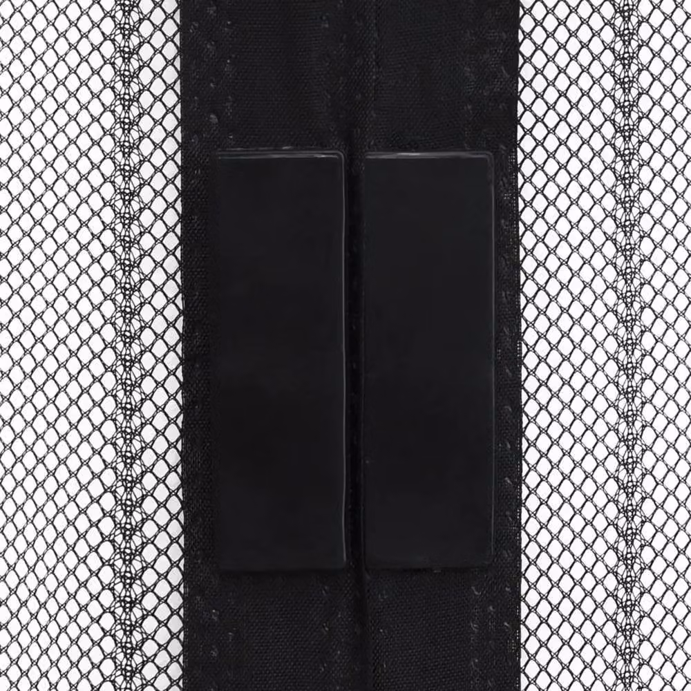 Berkfield Home Insect Door Curtains with Magnetic Blocks, Black, 2 Pack, W: 100 cm, H: 220 cm