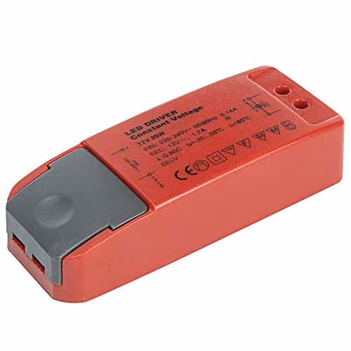 Loops Red 12V DC 20W Constant Voltage LED Driver Transformer