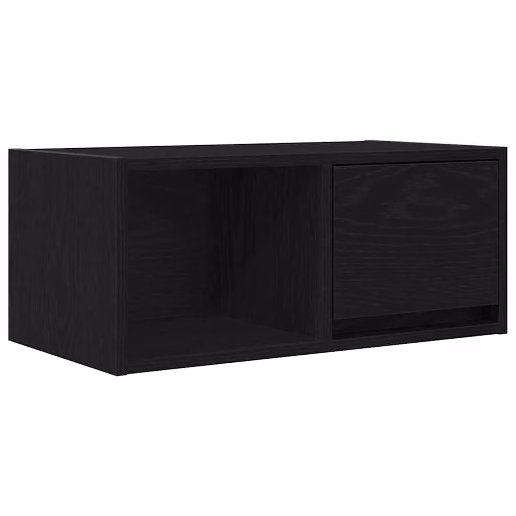 Berkfield Home Modern Black Oak TV Cabinet, W: 60 cm, D: 31 cm, H: 25.5 cm – 2