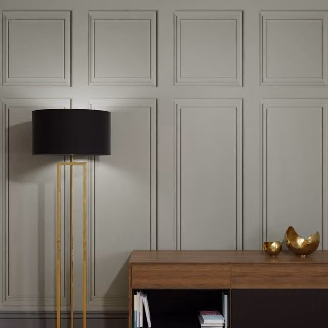 Superfresco Easy Stately Panel Grey Print To Order Classic Wall Mural W: 300 cm, H: 280 cm – 1