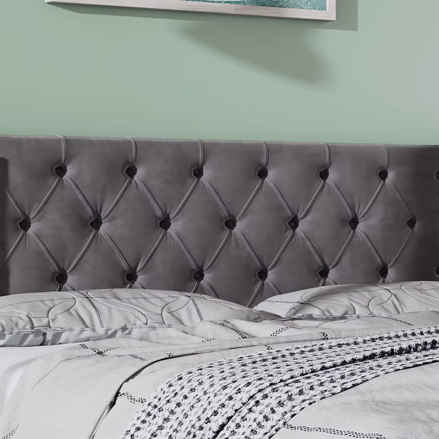 Matteo Grey Velvet Upholstered Bed with Hydraulic Lift-Up Storage, W: 150 cm, L: 200 cm – 5
