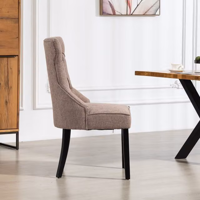 Artemis Home Lurano Fabric Dining Chairs, Set of 2, Brown