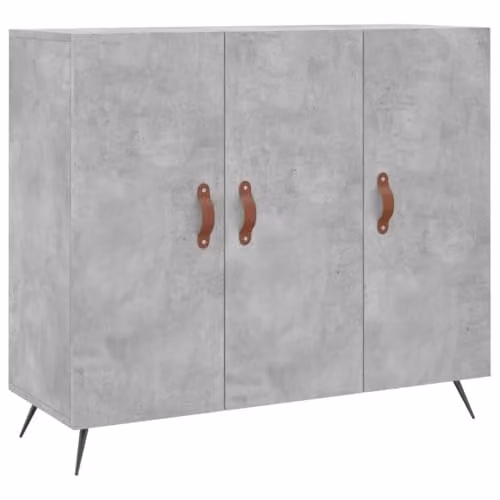 vidaXL Modern Sideboard in Concrete Grey, W/D/H: 90 x 34 x 80 cm