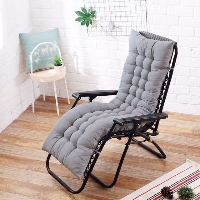 Livingandhome Grey Breathable Cotton Recliner Cushion