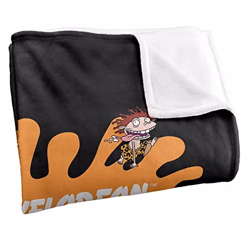 Logovision Nickelodeon White Fluffy Fleece Throw Blanket, W/D/H: 152 x 127 cm – 2