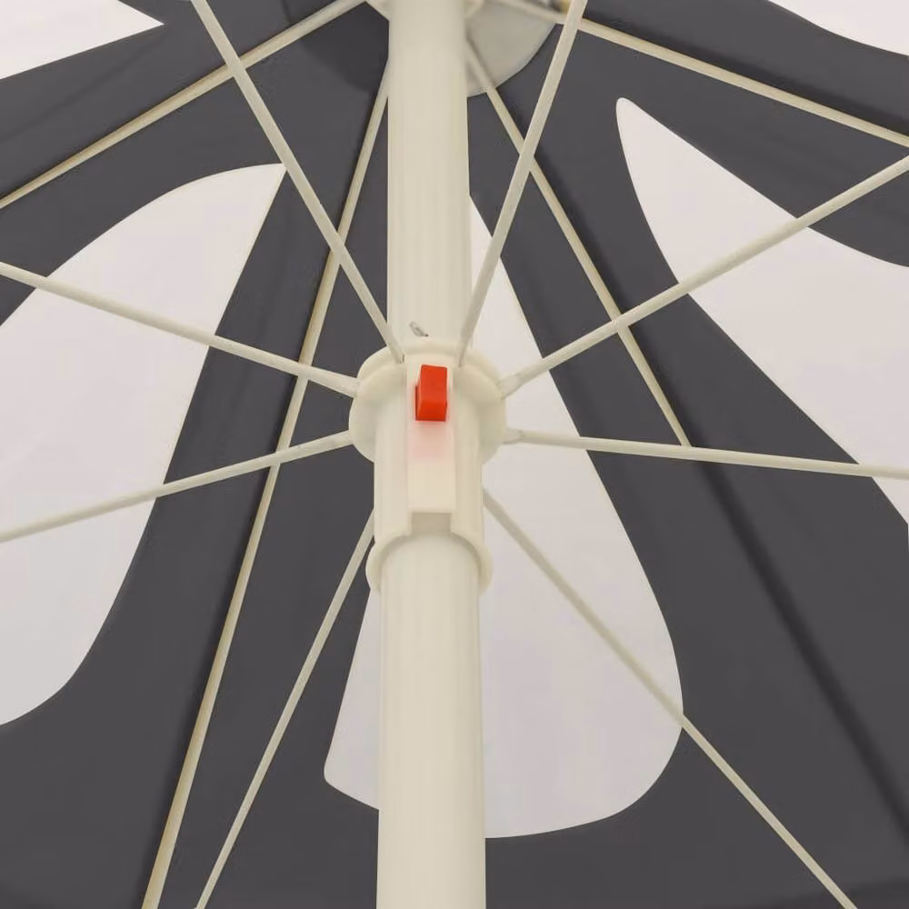 Berkfield Home Anthracite Beach Umbrella in Dark Grey, Diameter: 240 cm – 3