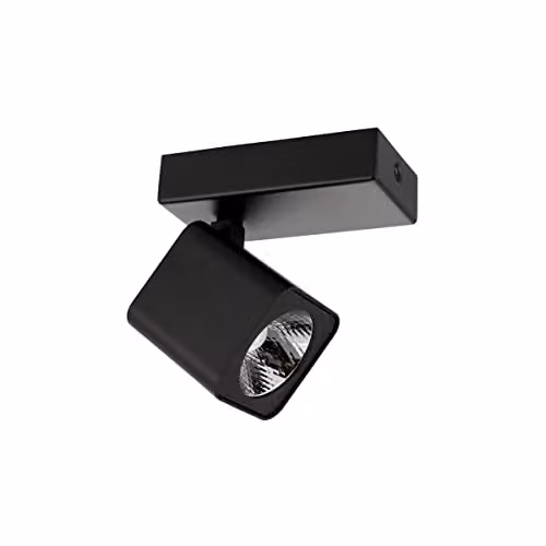 Netlighting Aveiro Modern Single LED Ceiling Spotlight, Black, 4000K – 1