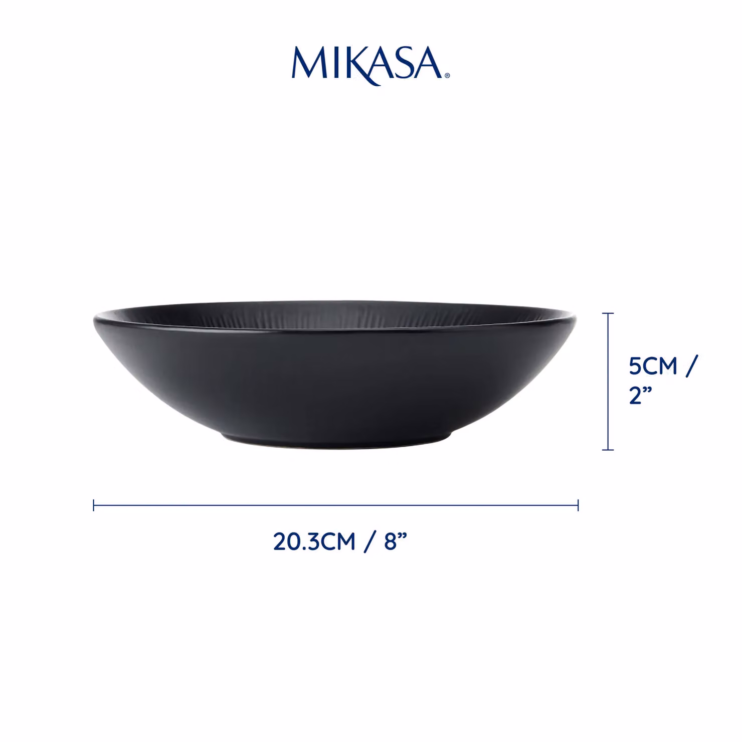 Mikasa Jardin Midnight 4-Piece Black Stoneware Pasta Bowl Set – 5
