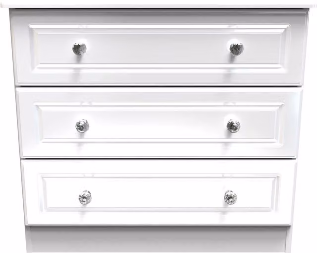 Ready Assembled 2 U Windsor 3 Drawer Chest in White