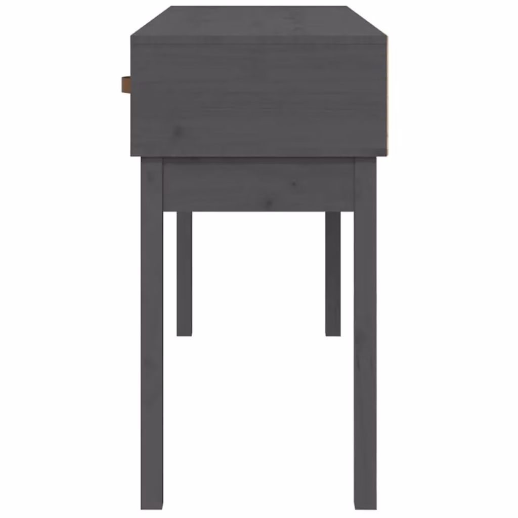 Berkfield Home Grey Rustic Solid Pine Console Table W/D/H: 114 x 40 x 75 cm – 3