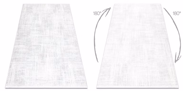 RugsX Duke Abstract Rug in Yellow and White with Fringes, W: 80 cm, L: 150 cm