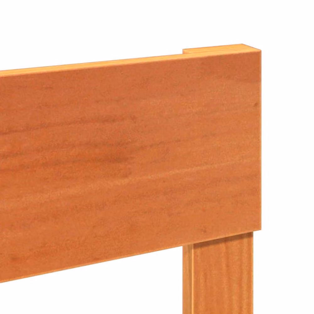 Berkfield Home Wax Brown Solid Pine Wood Bed Frame W/D/H: 160 x 200 cm – 4