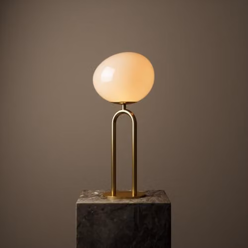 Nordlux Shapes Table Lamp in Gold/Brass and White with Glass Sphere, E27 – 3