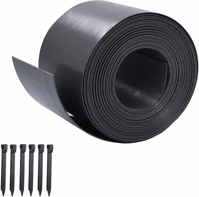 FLAVORA Flexible Black Plastic Lawn Edge, 5m Length, Height: 12 cm – 1