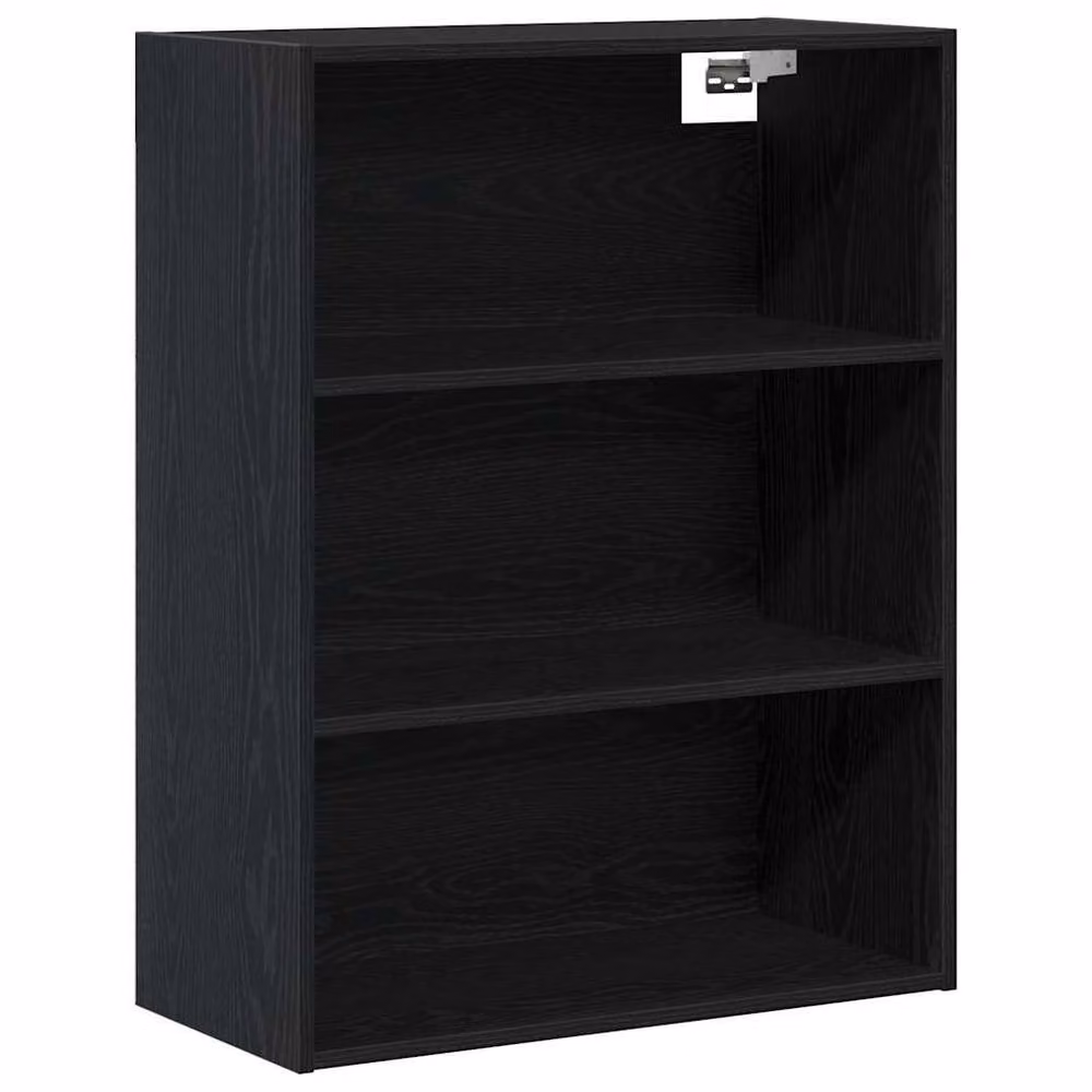Berkfield Home Black Oak Wall Mounted Highboard W/D/H: 69.5 x 34 x 180 cm – 1