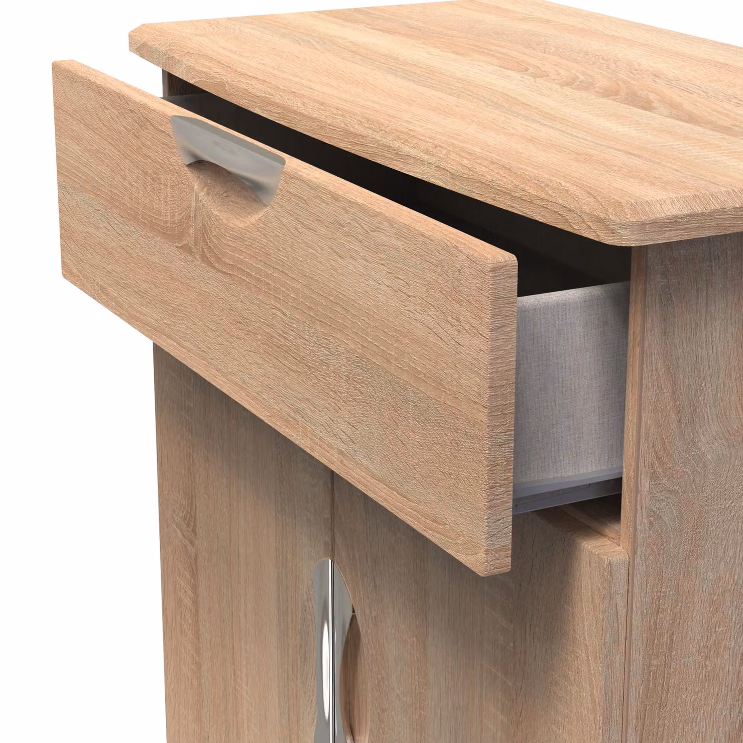 2 U Holborn Ready Assembled 1 Drawer 2 Door Sideboard in Light Oak – 3