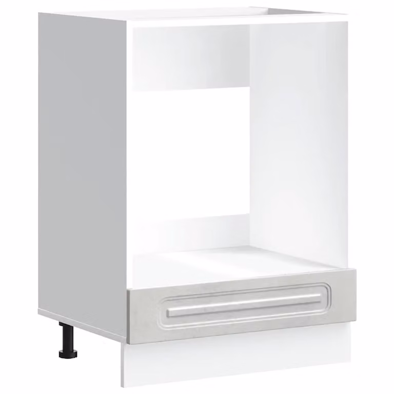 Berkfield Home Kalmar Freestanding Oven Cabinet in Concrete Grey and White Engineered Wood
