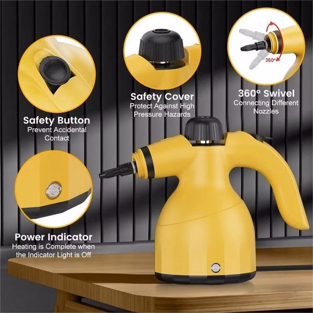 Nordara Handheld Multi-Purpose Portable Steam Cleaner in Yellow – 4