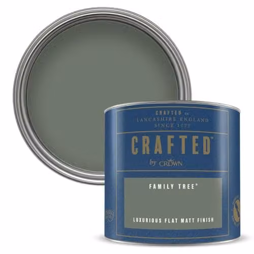 Crown Family Tree Matt Emulsion Paint Tester Sample, Green, 125ml