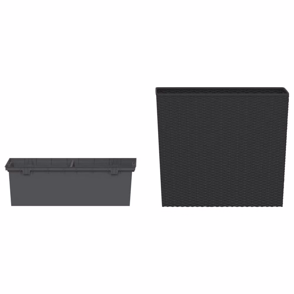 Berkfield Home Rattan Planter with Removable Inner Tub in Black and Anthracite, 44 L – 3