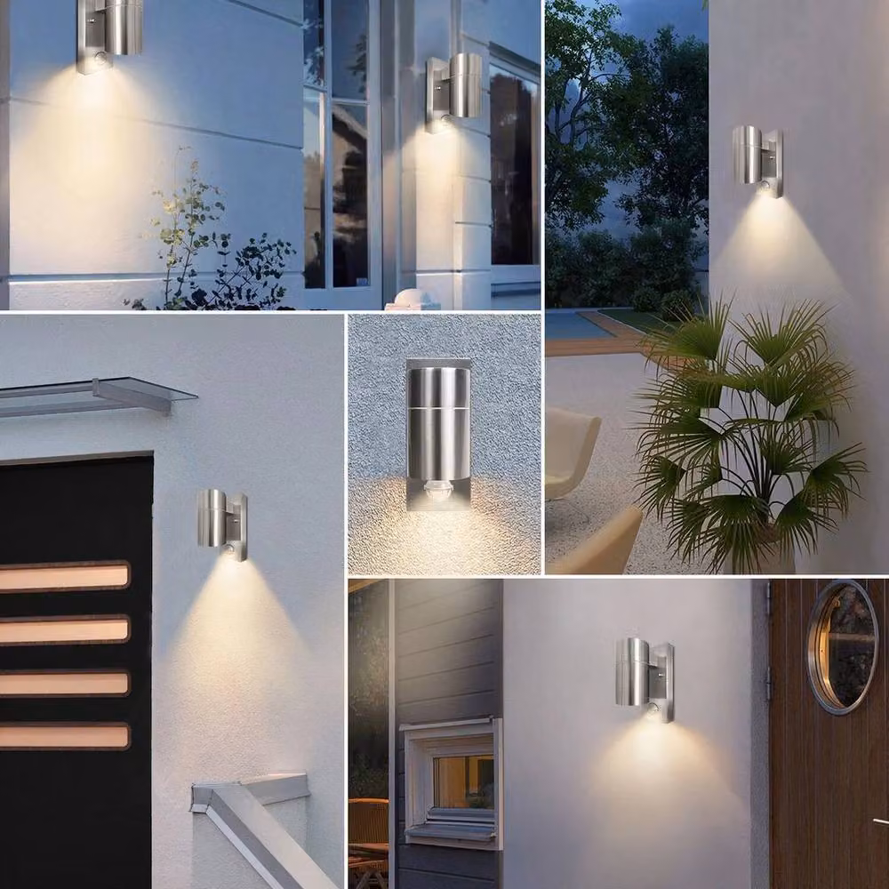 Kelvenix Silver Stainless Steel and Aluminium Outdoor Wall Light with PIR Motion Sensor – 2