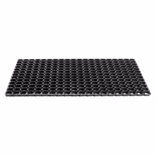 Sentry Bishop Rubber Hollow Mat in Black and White, W: 80 cm, D: 50 cm