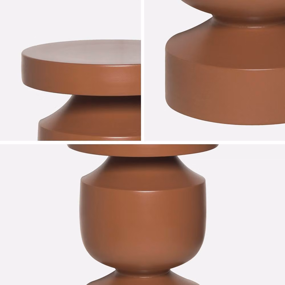 sweeek Metal Side Table in Terracotta, W/D/H: 30.5 x 30.5 x 43.5 cm – 2