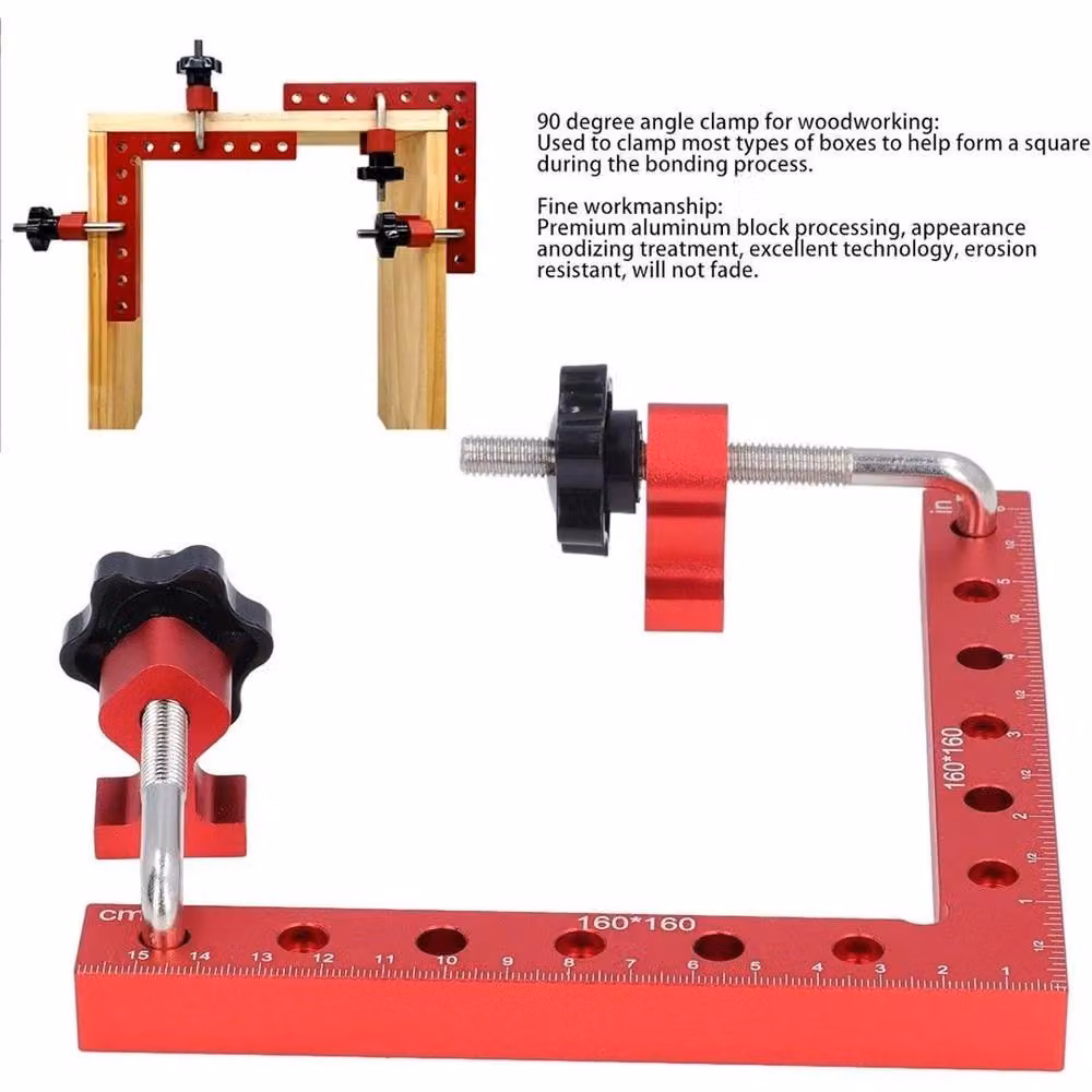 FLAVORA Square Right Angle Positioning Clamps in Red – 2