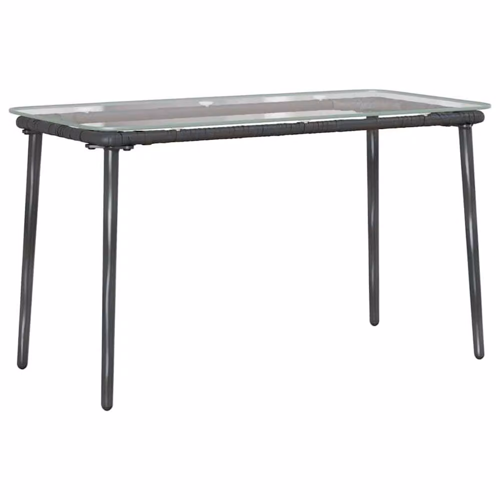 Berkfield Home Black Poly Rattan Garden Table, W/D/H: 80 x 40 x 45 cm – 3
