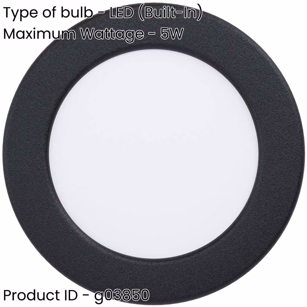 Loops 4 Pack Black LED Ceiling Spotlights with Bulbs Included – 2