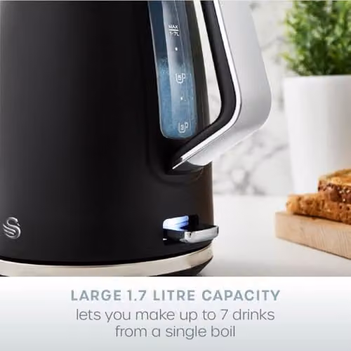Swan Serenity SK14017BLK 1.7 Litre Kettle, Black – 3