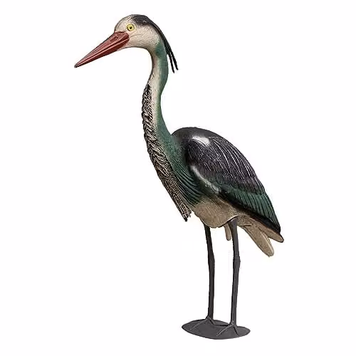 mysmartbuy Life-Sized Decoy Heron, Multicolour, H 71 x W 16.1 x D 22 cm