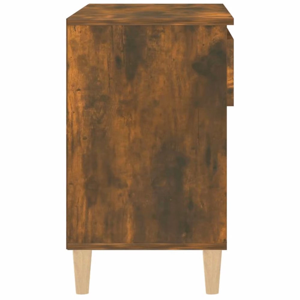 Berkfield Home Smoked Oak Shoe Cabinet in Brown, W/D/H: 70 x 36 x 60 cm – 4
