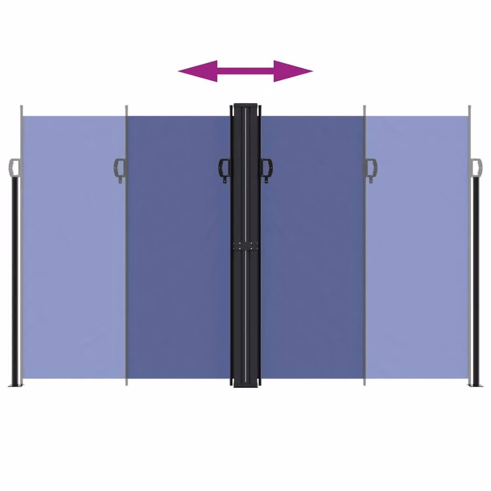 Berkfield Home Retractable Side Awning in Blue, W/H: 600 x 200 cm